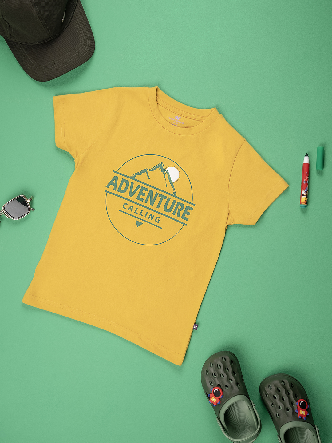 Kids Boys Adventure Print Single Jersey T Shirt